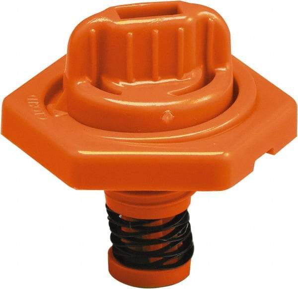 Trico - 4 Gal Capacity Polyethylene Oil Storage System - 7" Straight Spout, Orange - Americas Tooling