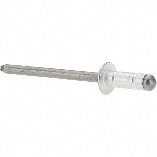 RivetKing - Dome Head Aluminum Multi Grip Blind Rivet - Steel Mandrel, 0.047" to 0.252" Grip, 0.415" Length Under Head, 5/32" Body Diam - Americas Tooling