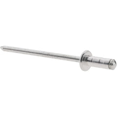 Value Collection - Dome Head Aluminum Multi Grip Blind Rivet - Steel Mandrel, 0.039" to 0.189" Grip, 0.328" Length Under Head, 1/8" Body Diam - Americas Tooling