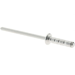 RivetKing - Dome Head Aluminum Multi Grip Blind Rivet - Steel Mandrel, 0.157" to 0.315" Grip, 0.468" Length Under Head, 1/8" Body Diam - Americas Tooling