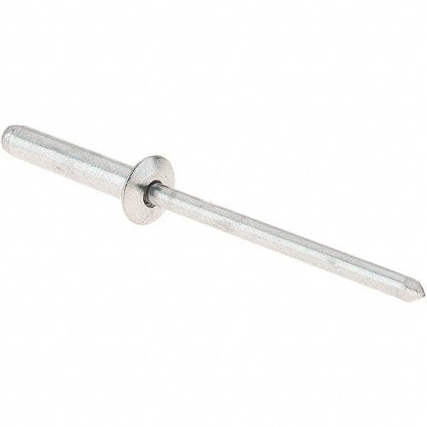 RivetKing - Size 4-8 Dome Head Aluminum Open End Blind Rivet - Aluminum Mandrel, 3/8" to 1/2" Grip, 1/8" Body Diam - Americas Tooling