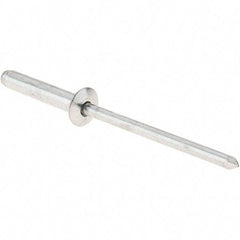 RivetKing - Size 4-8 Dome Head Aluminum Open End Blind Rivet - Aluminum Mandrel, 3/8" to 1/2" Grip, 1/8" Body Diam - Americas Tooling