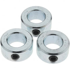 Value Collection - 5/8" Bore, Steel, Set Screw Shaft Collar - 1-1/8" Outside Diam, 1/2" Wide - Americas Tooling