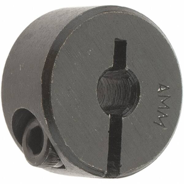 Value Collection - 4mm Bore, Steel, One Piece Clamp Collar - 11/16" Outside Diam - Americas Tooling