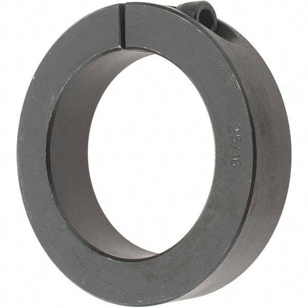 Value Collection - 2-5/16" Bore, Steel, One Piece One Piece Split Shaft Collar - 3-1/2" Outside Diam, 3/4" Wide - Americas Tooling