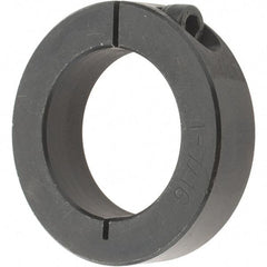 Value Collection - 1-7/16" Bore, Steel, One Piece Clamp Collar - 2-1/4" Outside Diam, 9/16" Wide - Americas Tooling