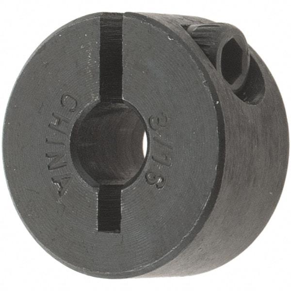 Value Collection - 3/16" Bore, Steel, One Piece Clamp Collar - 11/16" Outside Diam, 5/16" Wide - Americas Tooling