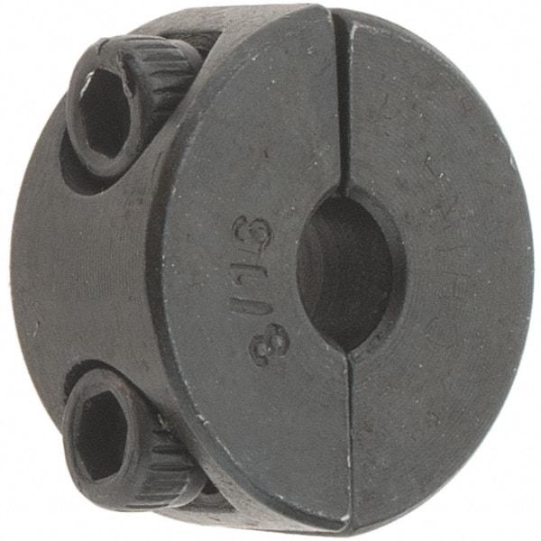 Value Collection - 3/16" Bore, Steel, Two Piece Shaft Collar - 11/16" Outside Diam, 5/16" Wide - Americas Tooling