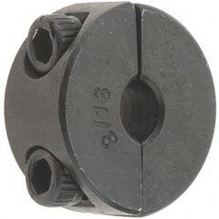 Value Collection - 3/16" Bore, Steel, Two Piece Shaft Collar - 11/16" Outside Diam, 5/16" Wide - Americas Tooling