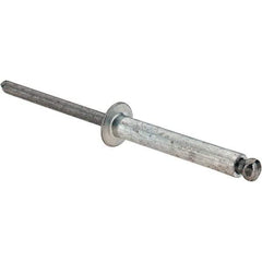 Value Collection - Size 616 Dome Head Aluminum Open End Blind Rivet - Steel Mandrel, 0.751" to 1" Grip, 3/8" Head Diam, 0.192" to 0.196" Hole Diam, 1.2" Length Under Head, 3/16" Body Diam - Americas Tooling