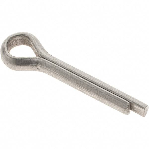 Value Collection - 3/16" Diam x 1" Long Extended Prong Cotter Pin - Grade 18-8, Uncoated, Stainless Steel - Americas Tooling