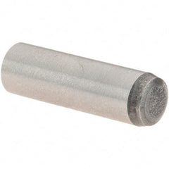 Value Collection - 6mm Diam x 20mm Pin Length Grade 8 Alloy Steel Precision Dowel Pin - Bright Finish, 1 Rounded End - Americas Tooling