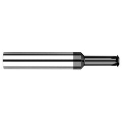 0.1350″ Cutter Diameter × 0.5000″ (1/2″) Reach Carbide Single Form #10 Thread Milling Cutter, 4 Flutes, Amorphous Diamond Coated - Exact Industrial Supply