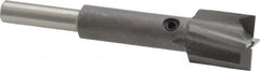 Made in USA - 19/32" Diam, 1/4" Shank, Diam, 4 Flutes, Straight Shank, Interchangeable Pilot Counterbore - Americas Tooling