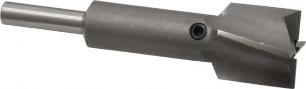 Made in USA - 13/16" Diam, 1/4" Shank, Diam, 4 Flutes, Straight Shank, Interchangeable Pilot Counterbore - Americas Tooling