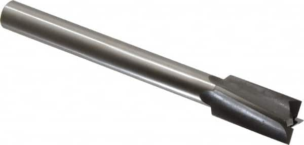 Made in USA - 23/32" Diam, 1/2" Shank, Diam, 4 Flutes, Straight Shank, Interchangeable Pilot Counterbore - Americas Tooling