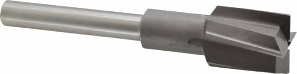 Made in USA - 1-1/8" Diam, 1/2" Shank, Diam, 4 Flutes, Straight Shank, Interchangeable Pilot Counterbore - Americas Tooling