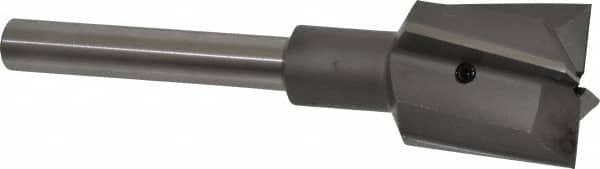 Made in USA - 1-1/2" Diam, 1/2" Shank, Diam, 4 Flutes, Straight Shank, Interchangeable Pilot Counterbore - Americas Tooling