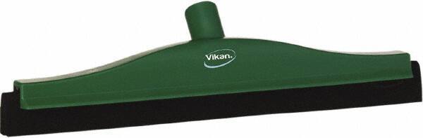 Vikan - 16" Foam Rubber Blade Bench Squeegee - Double Edge, Green, Plastic Holder - Americas Tooling