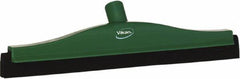 Vikan - 16" Foam Rubber Blade Bench Squeegee - Double Edge, Green, Plastic Holder - Americas Tooling