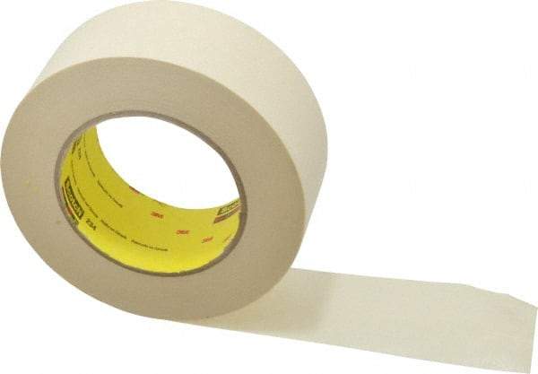 3M - 2" Wide x 60 Yd Long Tan Paper Masking Tape - Series 234, 5.9 mil Thick, 27 In/Lb Tensile Strength - Americas Tooling