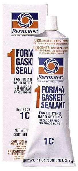 Permatex - 11 oz Tube Brown Rosin Gasket Sealant - -65 to 400°F Operating Temp, 24 hr Full Cure Time - Americas Tooling