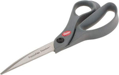 Clauss - 3-1/4" LOC, 8" OAL Titanium Standard Shears - Right Hand, Glass Filled Nylon Offset Handle, For General Purpose Use - Americas Tooling