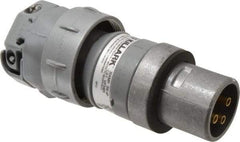 Hubbell Killark - 4 Pole, 3 Pin Cofiguration, NEMA 4X, 30 Amp Plug - 250 VDC, 600 VAC, Self Grounding - Americas Tooling