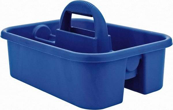 Quantum Storage - Tool Box Polypropylene Tool Caddy - 18-1/4" Wide x 13-3/8" Deep x 9-1/8" High, Blue, For Home, Shop, Garden - Americas Tooling