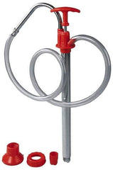 PRO-LUBE - Oil Lubrication Polyethylene Lever Hand Pump - For 5 Gal Container, Use with Antifreeze, Diesel Fuel, Engine Oil, Gear Oil & Light Fuel Oil, Do Not Use with Corrosive Media & Water-Based Media - Americas Tooling