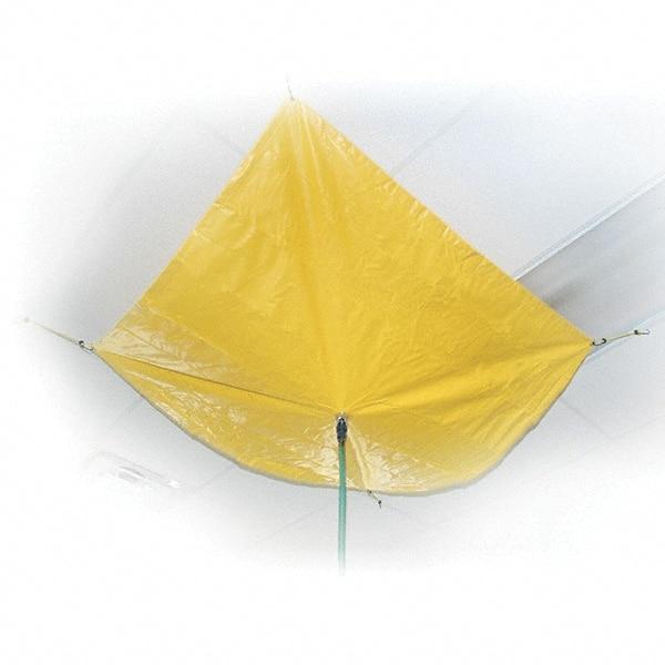 UltraTech - 20" Diam, Square Roof Leak Diverter - 5' Long x 5' Wide x 10 mil Thick, Yellow - Americas Tooling