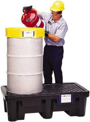 UltraTech - 66 Gal Sump, 1,500 Lb Capacity, 2 Drum, Polyethylene Spill Deck or Pallet - 53" Long x 29" Wide x 16-1/2" High, Inline Drum Configuration - Americas Tooling