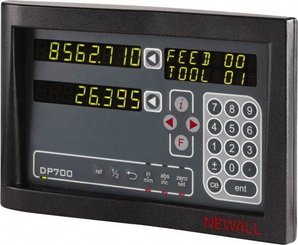 Newall - 2 Axes, Microsyn 2G & Spherosyn 2G Compatible DRO Counter - LED Display, Programmable Memory - Americas Tooling