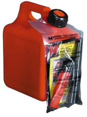 Made in USA - 1 Gal High Density Polyethylene Spill-Proof CARB Gas Can - 9-1/2" High x 7-1/2" Diam, Red - Americas Tooling