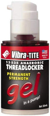 Vibra-Tite - 35 mL Bottle, Red, High Strength Gel Threadlocker - Series 135, 24 hr Full Cure Time, Hand Tool, Heat Removal - Americas Tooling