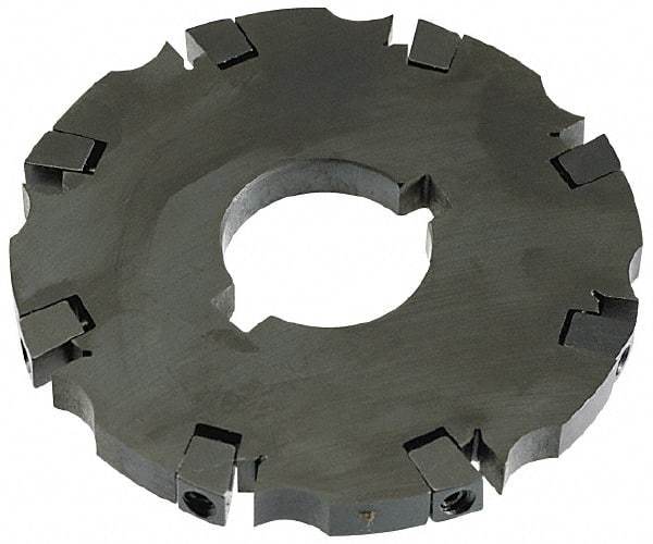 APT - Arbor Hole Connection, 0.53" Cutting Width, 1-7/8" Depth of Cut, 6" Cutter Diam, 1-1/2" Hole Diam, 12 Tooth Indexable Slotting Cutter - SM61 Toolholder, CTA 2 Insert - Americas Tooling