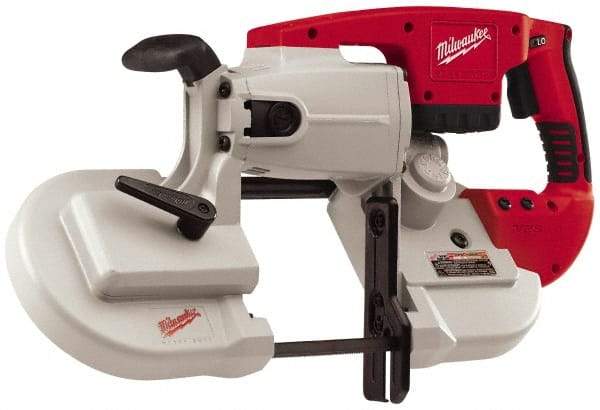 Milwaukee Tool - 28 Volt, 44-7/8" Blade, 350 SFPM Cordless Portable Bandsaw - 5" (Round) & 5 x 5" (Rectangle) Cutting Capacity, Lithium-Ion Battery Not Included - Americas Tooling