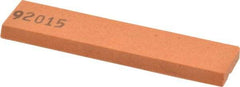 Made in USA - 3-1/2" Long x 3/4" Wide x 3/16" Thick, Aluminum Oxide Sharpening Stone - Rectangle, Fine Grade - Americas Tooling