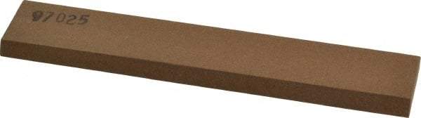 Made in USA - 6" Long x 1" Wide x 1/4" Thick, Aluminum Oxide Sharpening Stone - Rectangle, Medium Grade - Americas Tooling