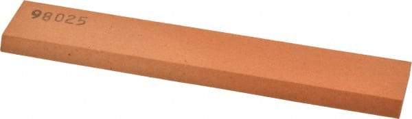 Made in USA - 6" Long x 1" Wide x 1/4" Thick, Aluminum Oxide Sharpening Stone - Rectangle, Fine Grade - Americas Tooling