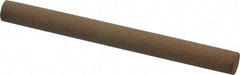 Made in USA - 4" Long x 3/8" Diam x 3/8" Thick, Aluminum Oxide Sharpening Stone - Round, Medium Grade - Americas Tooling