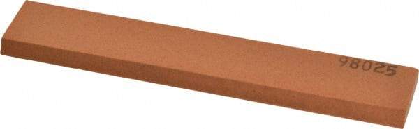 Made in USA - 5" Long x 1" Wide x 3/16" Thick, Aluminum Oxide Sharpening Stone - Rectangle, Fine Grade - Americas Tooling