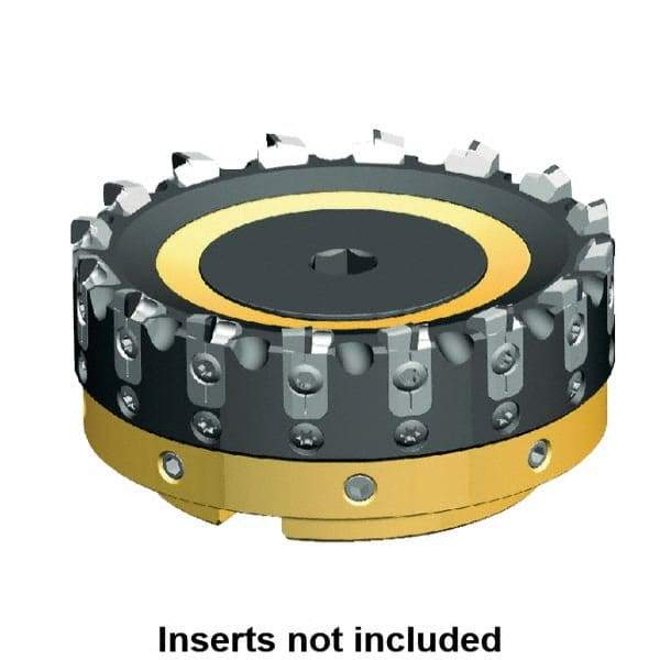 Kennametal - 18 Inserts, 160mm Cut Diam, 40mm Arbor Diam, 3mm Max Depth of Cut, Indexable Square-Shoulder Face Mill - 0/90° Lead Angle, 63mm High, Series AluMill - Americas Tooling