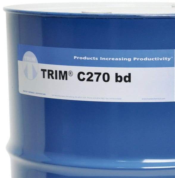 Master Fluid Solutions - Trim C270, 54 Gal Drum Cutting & Grinding Fluid - Synthetic, For Drilling, Reaming, Tapping - Americas Tooling