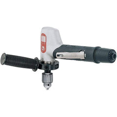 Dynabrade - 1/2" Keyed Chuck - Right Angle Handle, 3,400 RPM, 0.7 hp, 90 psi - Americas Tooling