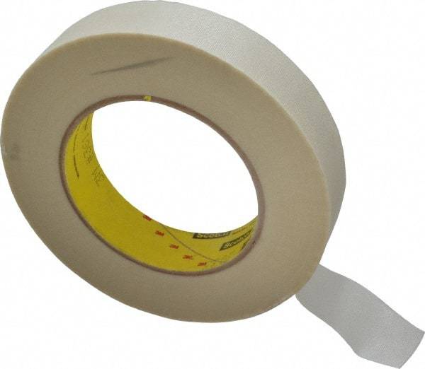 3M - 60 Yd Long x 1" Wide, Series 361, White Silicone Glass Cloth Tape - 7.5 mil Thick, 182 Lb/In Tensile Strength - Americas Tooling