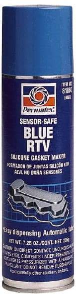 Permatex - 7-1/4 oz Sensor-Safe Gasket Maker - -65 to 500°F, Blue, Comes in Aerosol Can - Americas Tooling