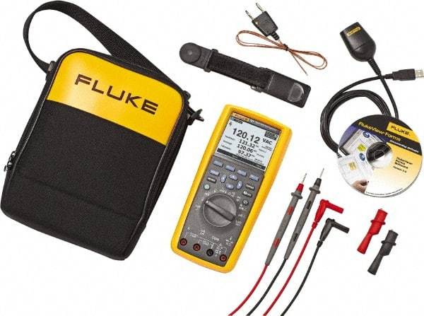 Fluke - 16 Piece, Electrical Test Equipment Combination Kit - 1,000 Volt Max, 10 Max Amp - Americas Tooling