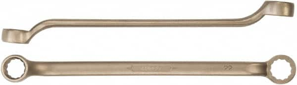 Ampco - 7/8" x 1-1/16" 12 Point Offset Box Wrench - Double End, 15-1/8" OAL, Aluminum Bronze - Americas Tooling