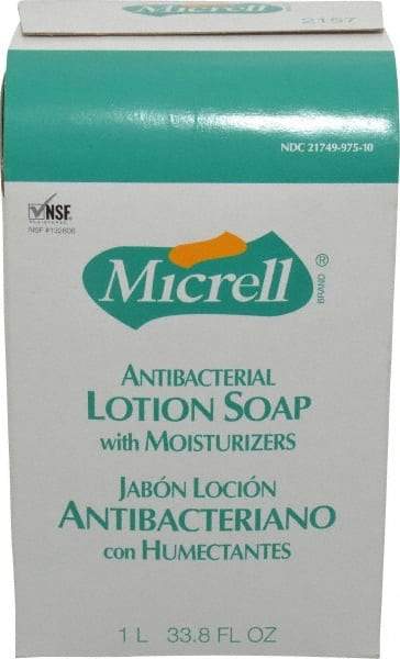 MICRELL - 1 L Dispenser Refill Liquid Soap - Antibacterial, Amber, Light Fragrance Scent - Americas Tooling